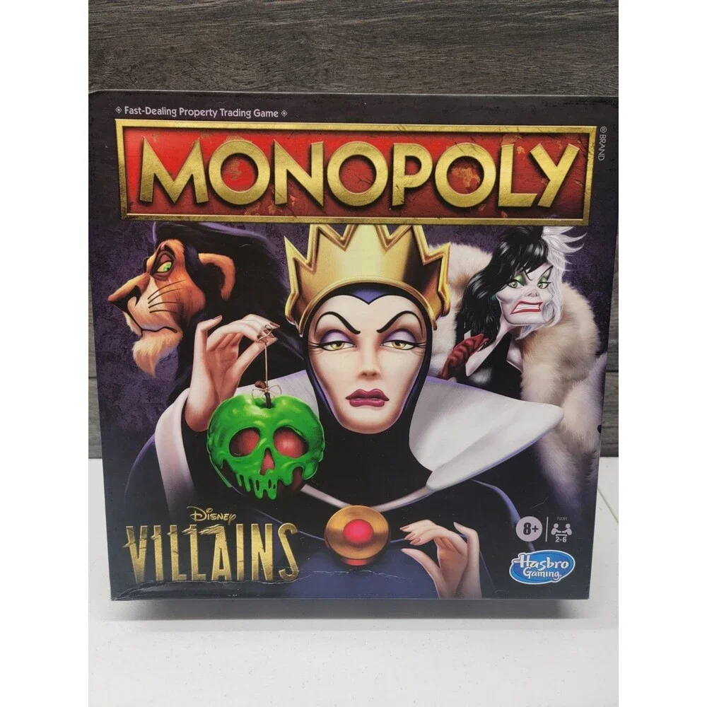 Hasbro Gaming Monopoly Disney Villains Edition Property Board Game New 2020